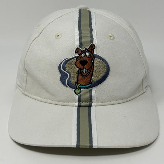 Vintage 90s Scooby Doo Hat Baseball Cap 1998 Cartoon Network Strapback White