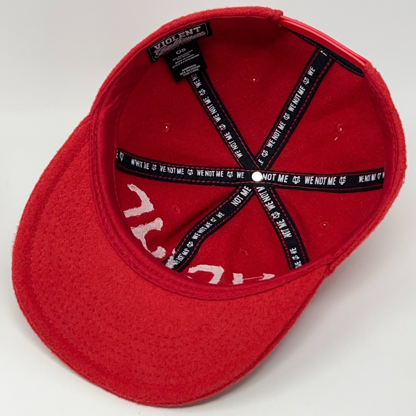 Violent Gentlemen Hockey Club Hat Baseball Cap VGHC Bolt Red Wool Blend Snapback