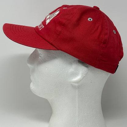 Vintage BUM Equipment Hat Cap Red 80s Logo Snapback 6 Panel