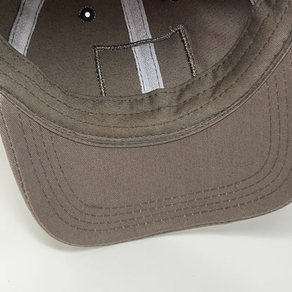 Vintage 90s B.U.M. Equipment Dad Hat Baseball Cap BUM Leather Strapback Gray