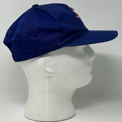 Vintage 90s 1992 Barcelona Olympics Hat Baseball Cap Summer Games Blue Snapback