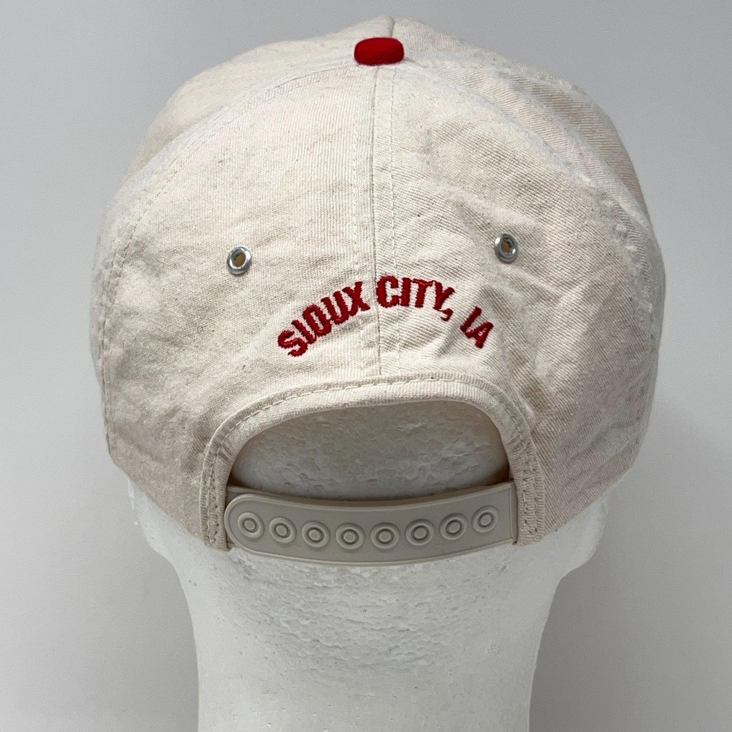 Vintage 90s Green Valley Golf Course Hat Baseball Cap Sioux City Snapback Red