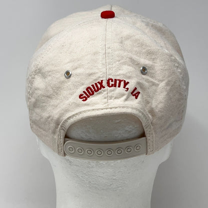 Vintage 90s Green Valley Golf Course Hat Baseball Cap Sioux City Snapback Red
