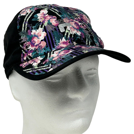 Gorra de béisbol con correa trasera y estampado floral de Fila Sport, estilo hawaiano, de 6 paneles y flores negras