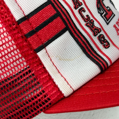 Vintage 80s Arkansas Razorbacks Trucker Hat Baseball Cap Red Hogs Mesh Snapback