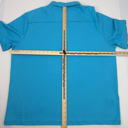 Tommy Bahama Five O'Clock IslandZone Polo Shirt Short Sleeve Blue Mens 2XL XXL