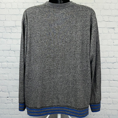 DC Shoes Lightweight Sweatshirt XL X-Large Gray Blue Logo Pullover Streetwear
