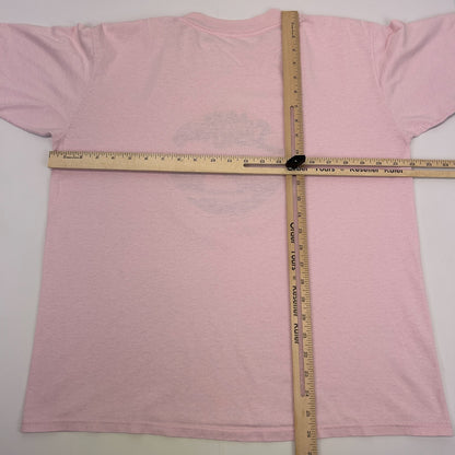 Vintage 90s Lake Siskiyou Campground T Shirt California Sailboat Pink L Large