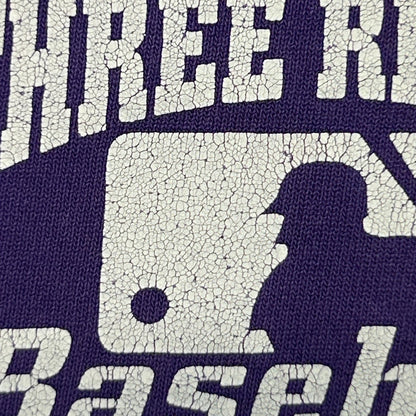Vintage 90s Three Rivers Baseball T Shirt Short Sleeve USA Purple Tee XL X-Large