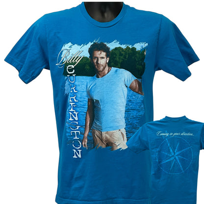 Billy Currington graphic T-shirt in blue featuring a front view with logo and image detail