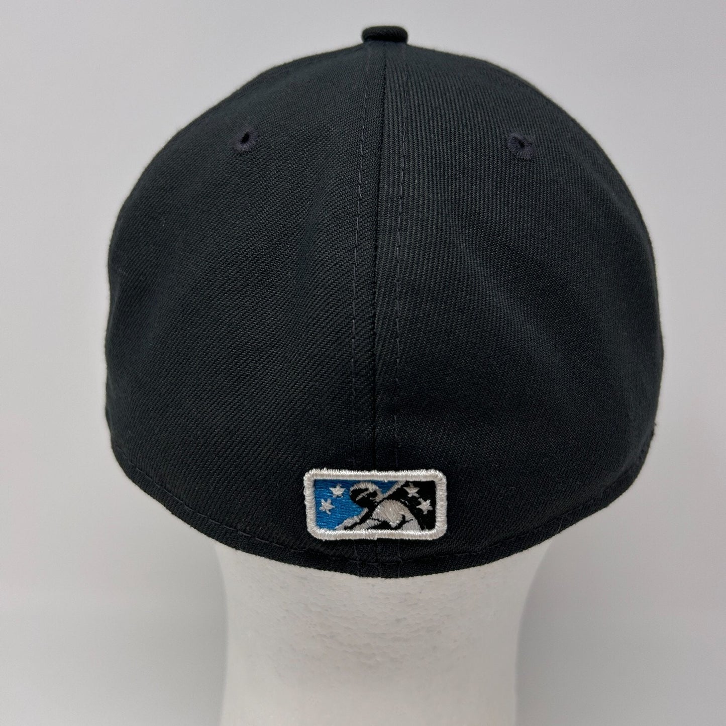 New Era baseball hat black back view