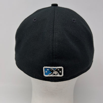 New Era baseball hat black back view