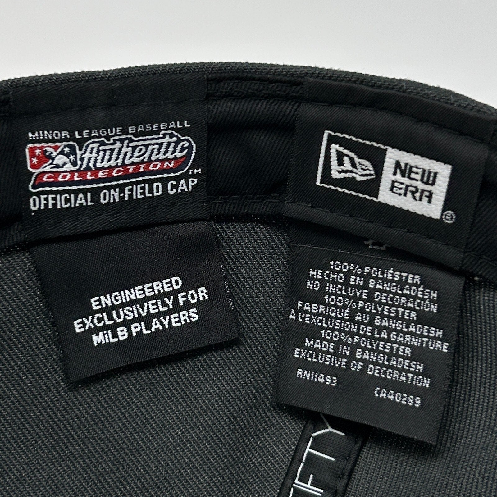 New Era Baseball Hat in Black Size Adjustable from the front view