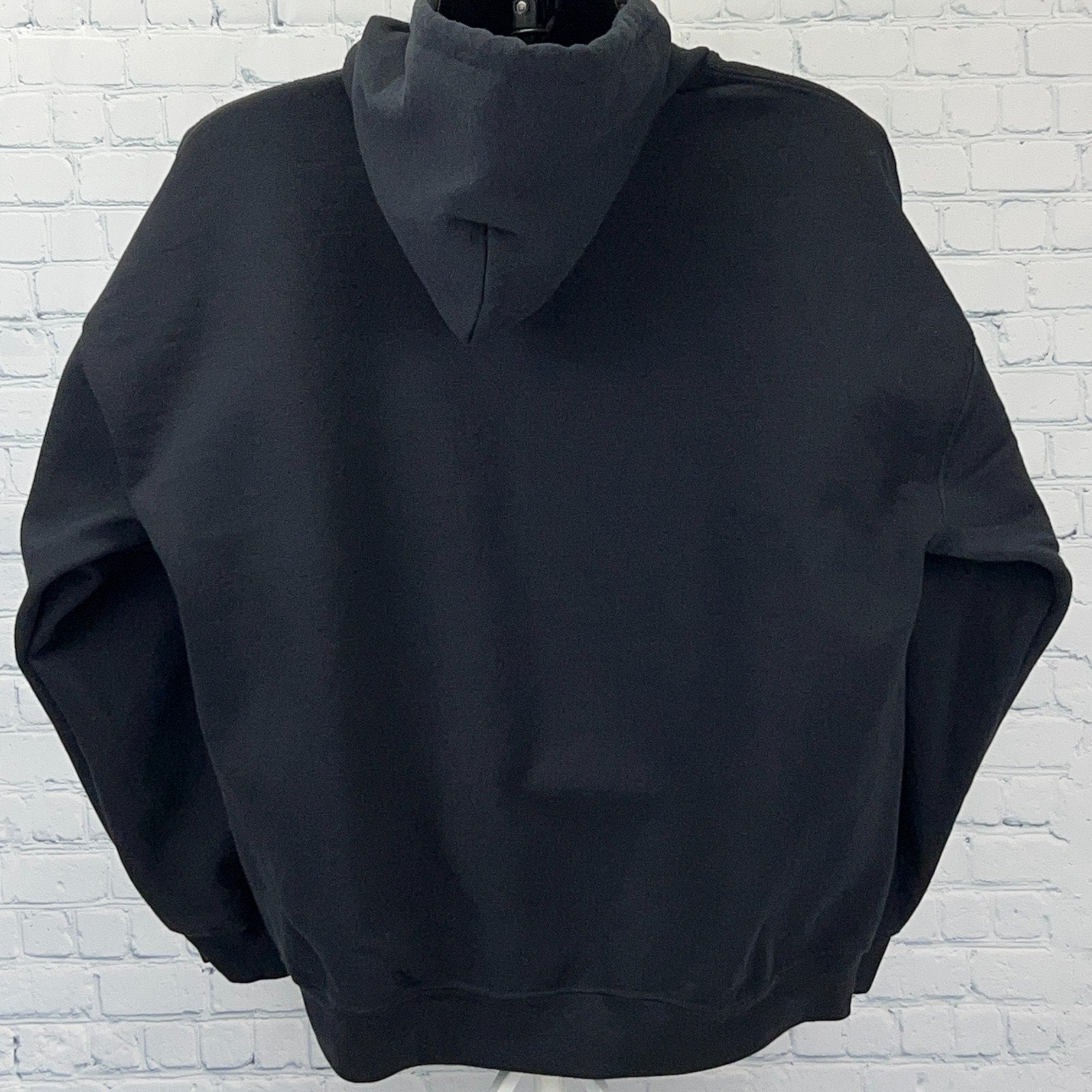 Gildan Hoodie Black Size Large Back View