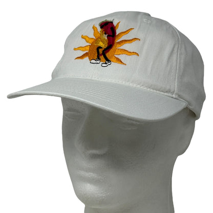 Vintage white baseball hat featuring a Chili Cookoff embroidered design on the front.