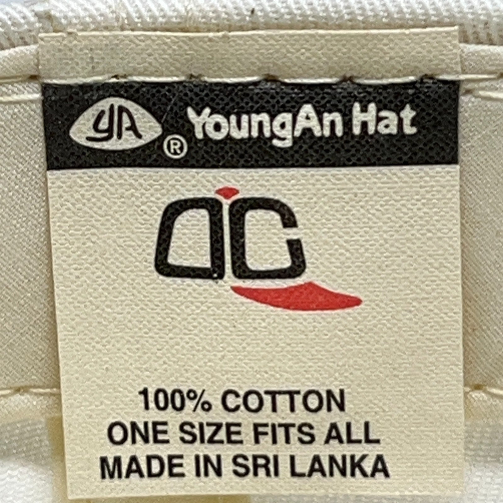 Vintage YoungAn Hat Snapback in White, One Size, Front View