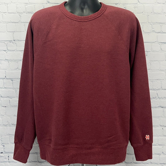 Maroon Homage Sweatshirt in Medium Size with Crew Neck and Ribbed Cuffs