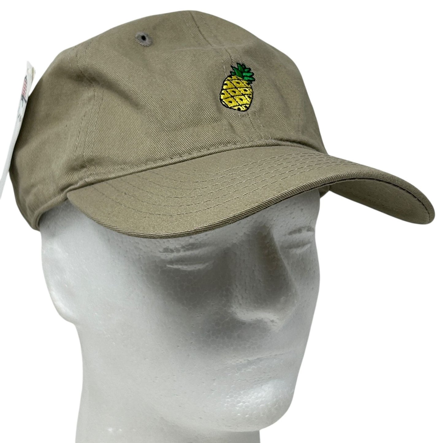 Dream Catcher Pineapple Embroidered Cap in Khaki with Adjustable Strap for Casual Wear