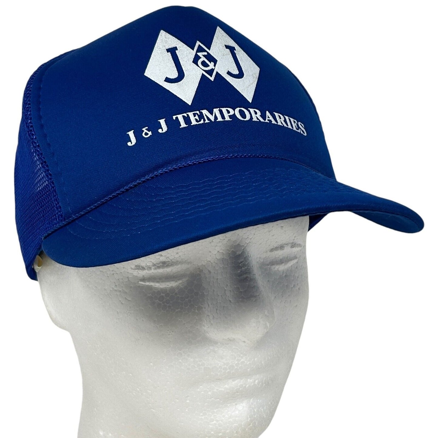 复古 J &amp; J Temporaries 卡车司机帽棒球帽 Temps Staffing Snapback 蓝色