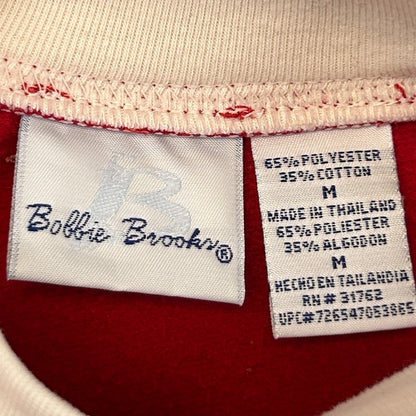 Vintage 90s Silent Night Cute Christmas Sweater Sweatshirt Red Womens M Medium