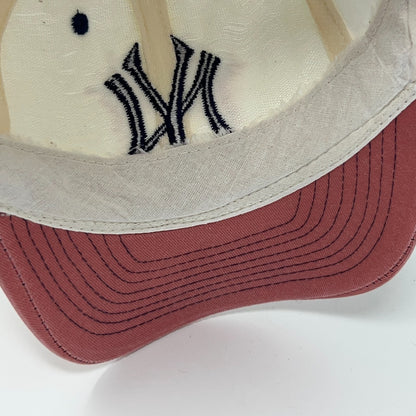 Vintage 90s New York NY Yankees Hat Baseball Cap MLB Snapback White 6 Panel