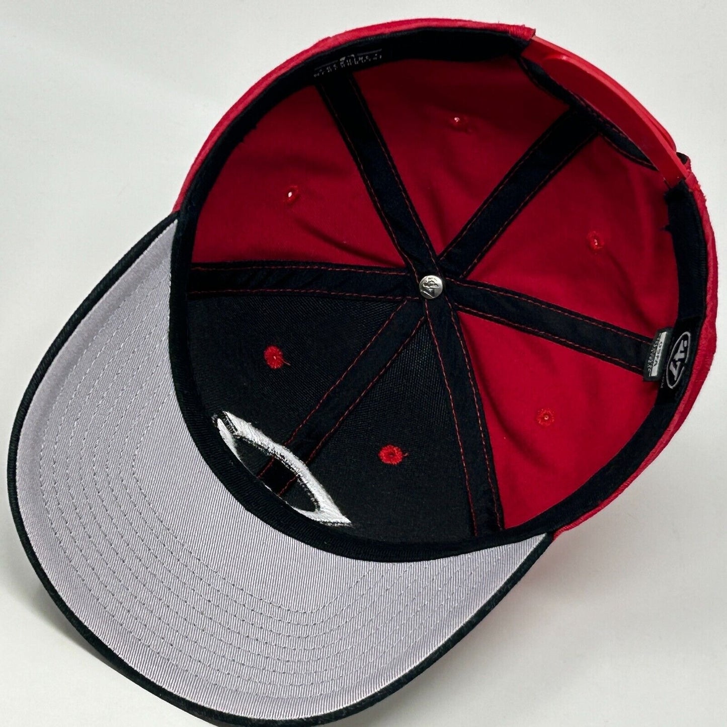 Gorra de béisbol de los Cincinnati Reds, gorra roja de seis paneles con cierre trasero tipo snapback de la marca 47 OSFA