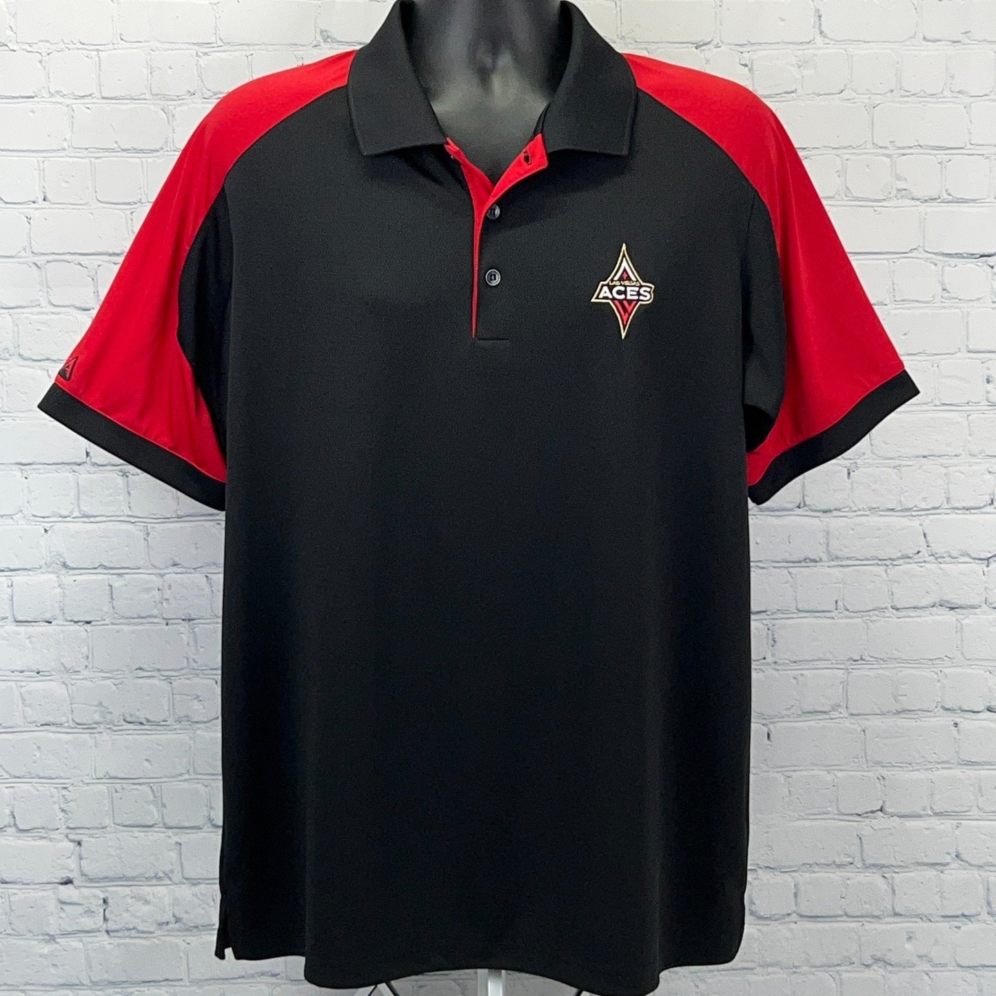 Las Vegas Aces Polo Shirt Antigua WNBA Basketball Golfer Black Mens XL X-Large