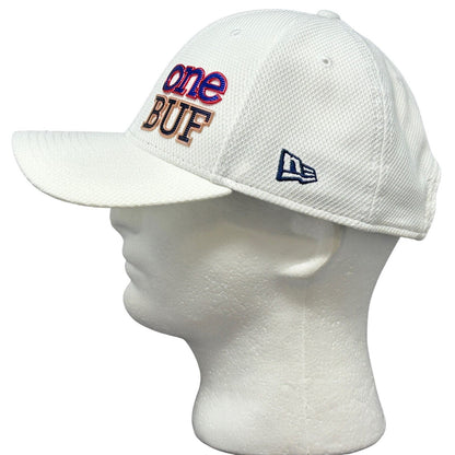 One Buf Hat Baseball Cap Buffalo Sabres Bills Onebuf New Era White Strapback - Neon Vintage