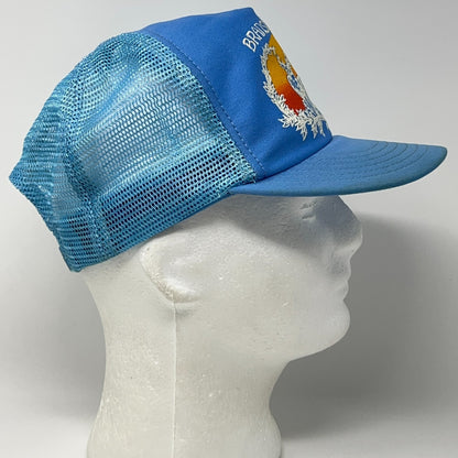 Vintage 80s Branson Missouri Trucker Hat Baseball Cap Hunting Blue Mesh Snapback