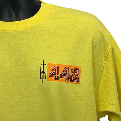 Camiseta Oldsmobile 442 Vintage 90s, talla extra grande, para hombre, de American Muscle Car, color amarillo