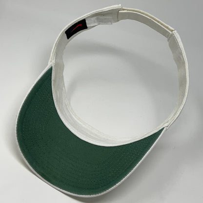 Nike Swoosh Logo Just Do It Visor Hat Cap Tennis Golfer Golfing Strapback White