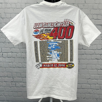 Vintage Y2Ks 2006 NASCAR Las Vegas UAW DaimlerChrysler 400 T Shirt White L Large