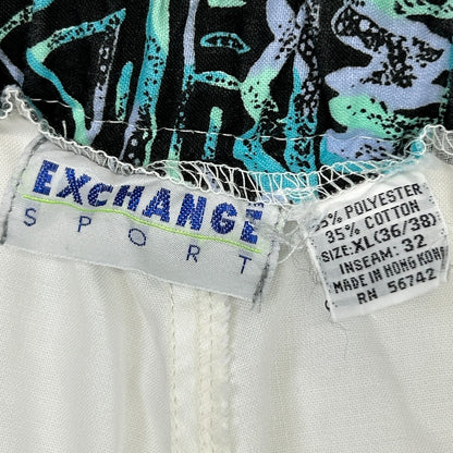 Vintage 80s 90s Exchange Sport Pants Baggy Surfer White Mens XL X-Large 36-38x34