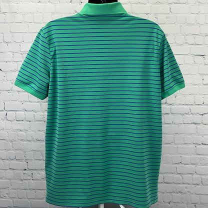 Polo Golf Ralph Lauren Polo Shirt Mens 2XL XXL Green Blue Stripe Performance