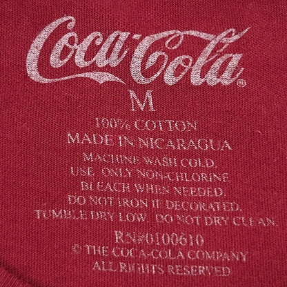 Coca Cola The Distinctive Bottle T Shirt M Medium Red Coke Soda Pop History Tee