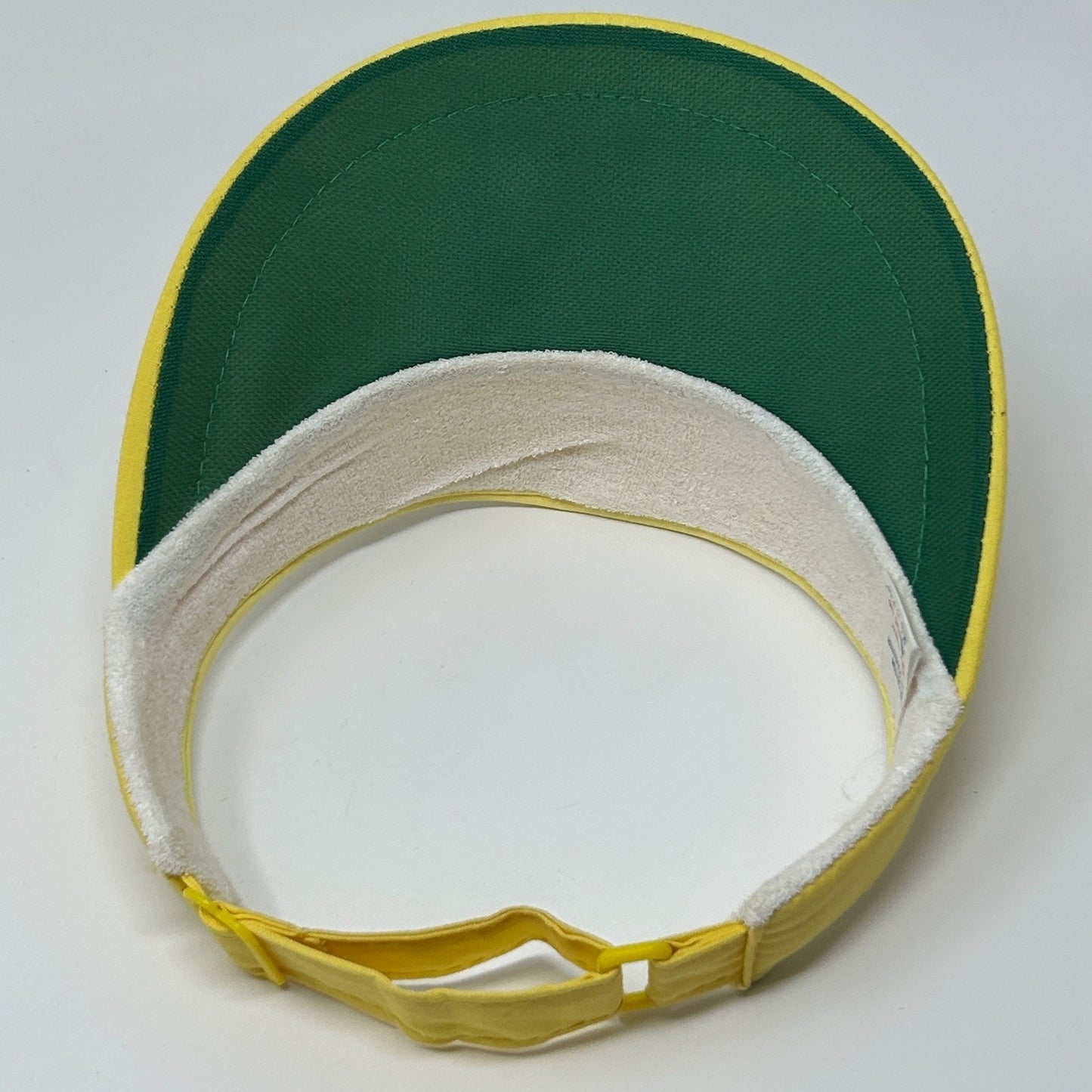 Vintage Pepsi Challenge 10000 Meter Series Visor Hat Cap Yellow 80s Strapback