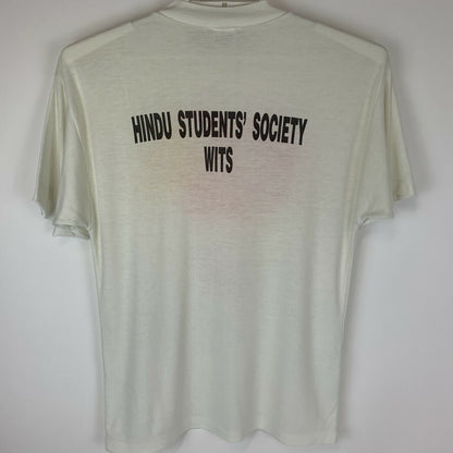 Hindu Students Society HSS Vintage 80s 90s T Shirt Wits University Africa Large