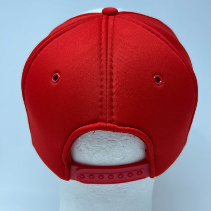 Vintage 80s Delden Garage Doors Hat Baseball Cap Logo Full Foam Snapback Red