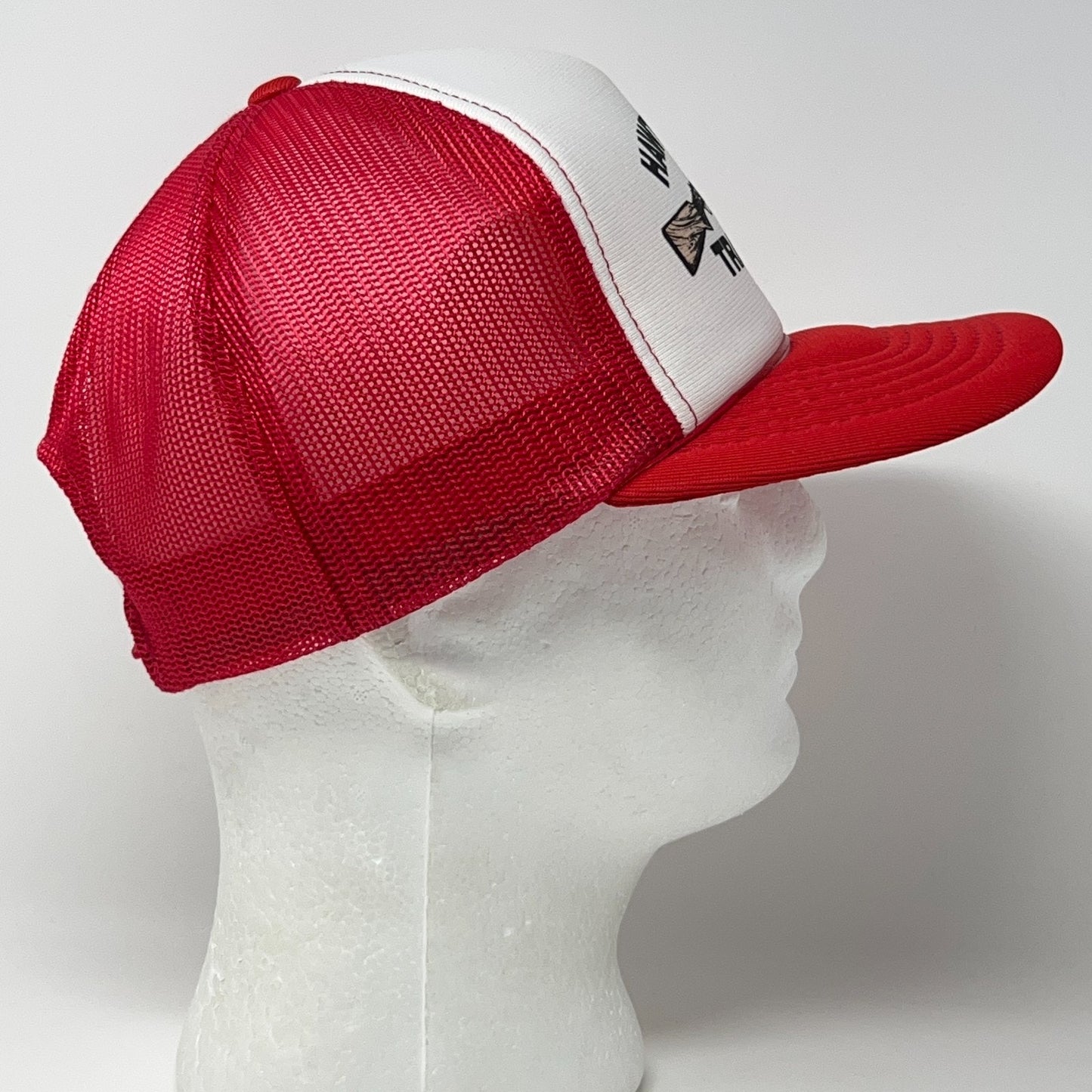 Vintage 80s Hawthorne Trap Club Trucker Hat Baseball Cap Shooting Snapback Red