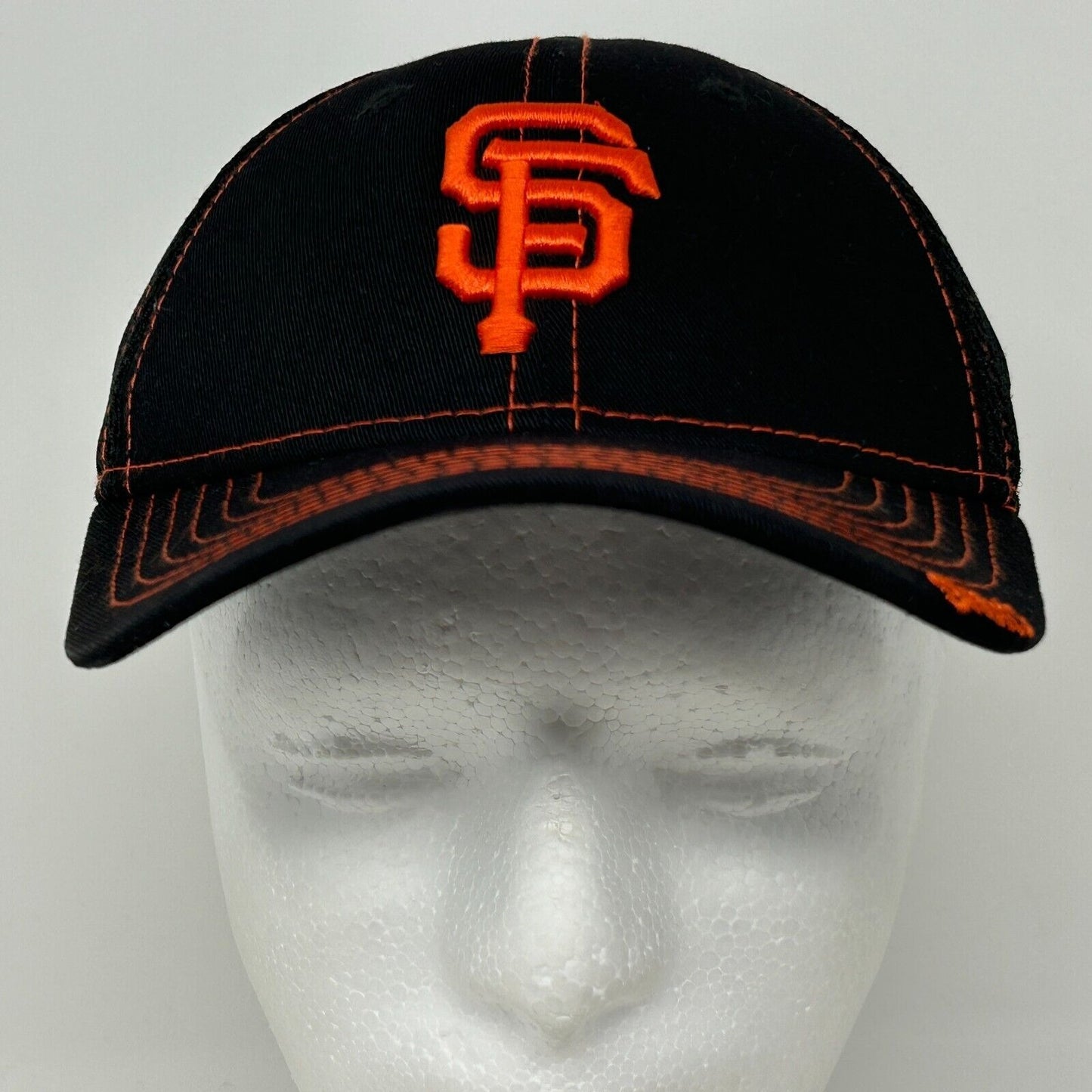 Gorra de béisbol para niños de los San Francisco Giants, New Era, negra, flexible, ajustada, para niños y jóvenes