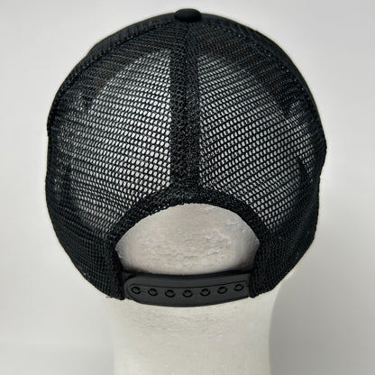 Vintage 80s Dazzle Brilliance Baffle BS Trucker Hat Baseball Cap Snapback Black