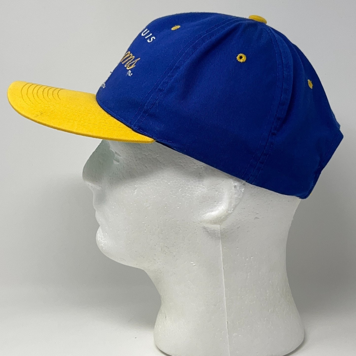 Vintage 90s St Louis Rams Hat Baseball Cap Los Angeles LA NFL Blue Snapback