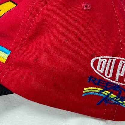 Vintage 90s NASCAR Jeff Gordon Hat Baseball Cap 1995 Winston Cup Snapback Red
