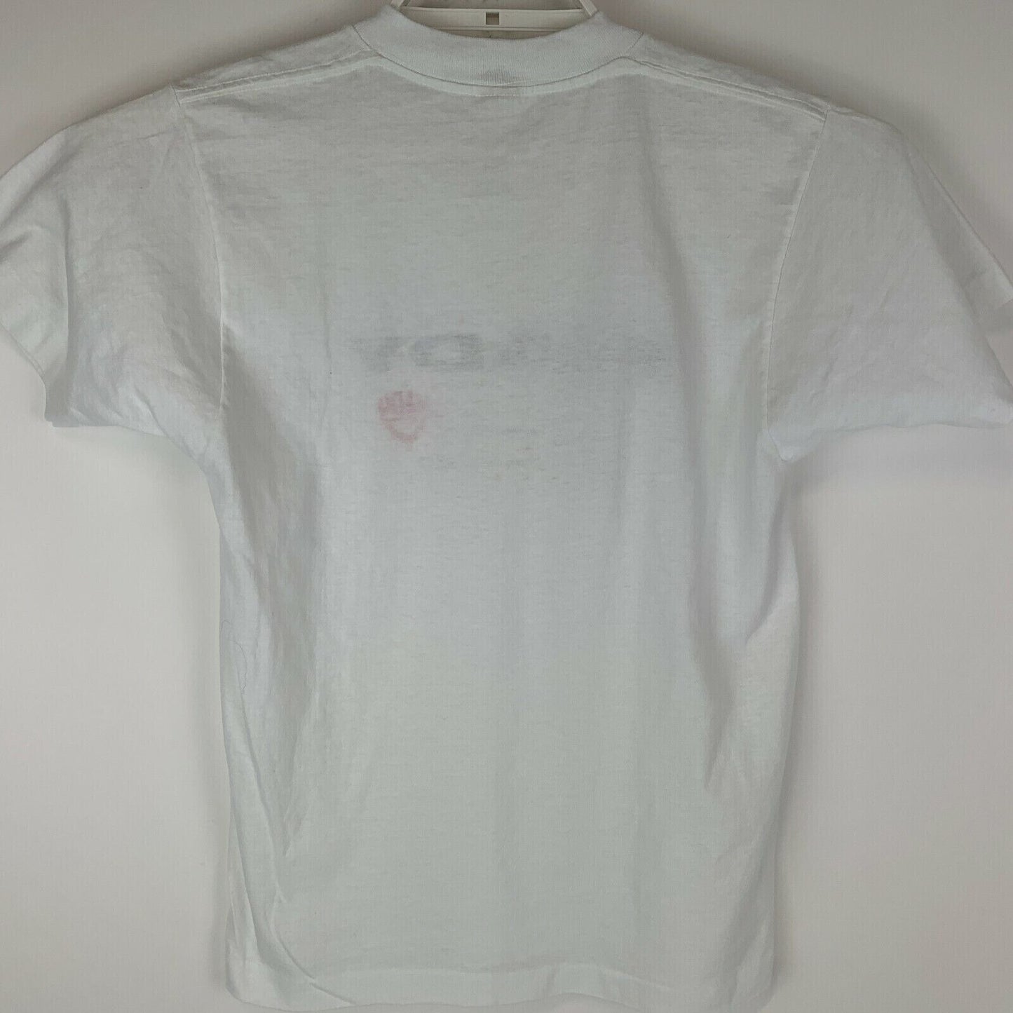 Camiseta vintage NADY Systems con amplificador de bajo y micrófono, años 80, para hombre, color blanco