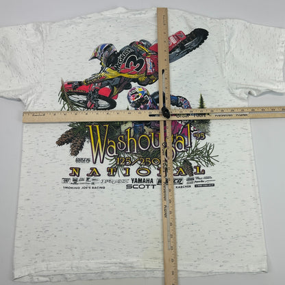 Vintage Washougal National T Shirt Mens L Large Gray MX Motocross Jeremy McGrath