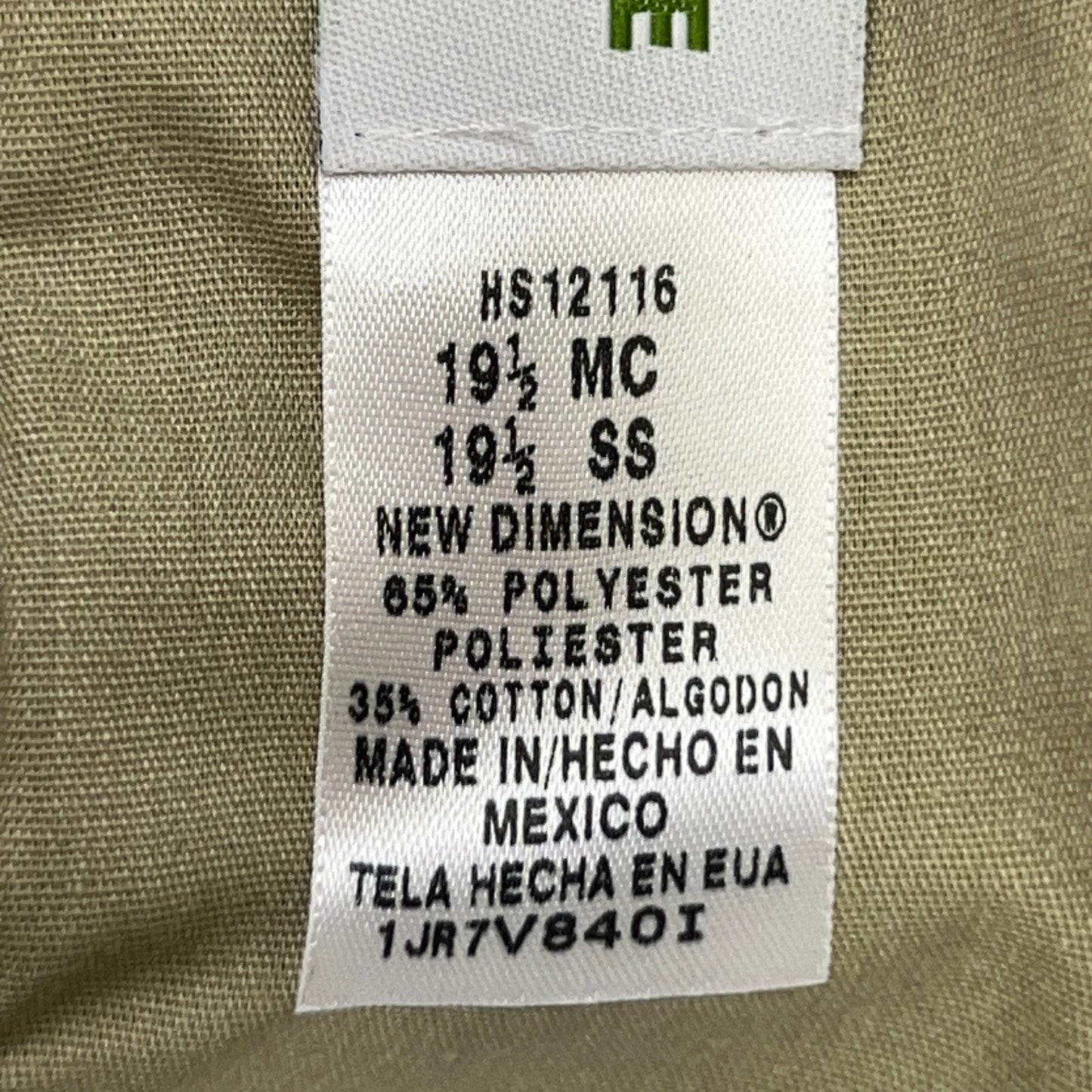 Horace Small Tactical Button Front Shirt Uniform SS Beige Tan Mens 3XL 19 1/2