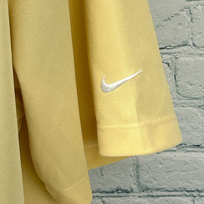 Nike Golf Tree of Life Polo Shirt Golfing Golfer Dri Fit Yellow Mens XXL 2XL