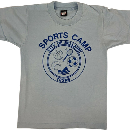 Sports Camp Bellaire Texas Vintage 80s Youth T Shirt 14-16 Eric Yelding Signed