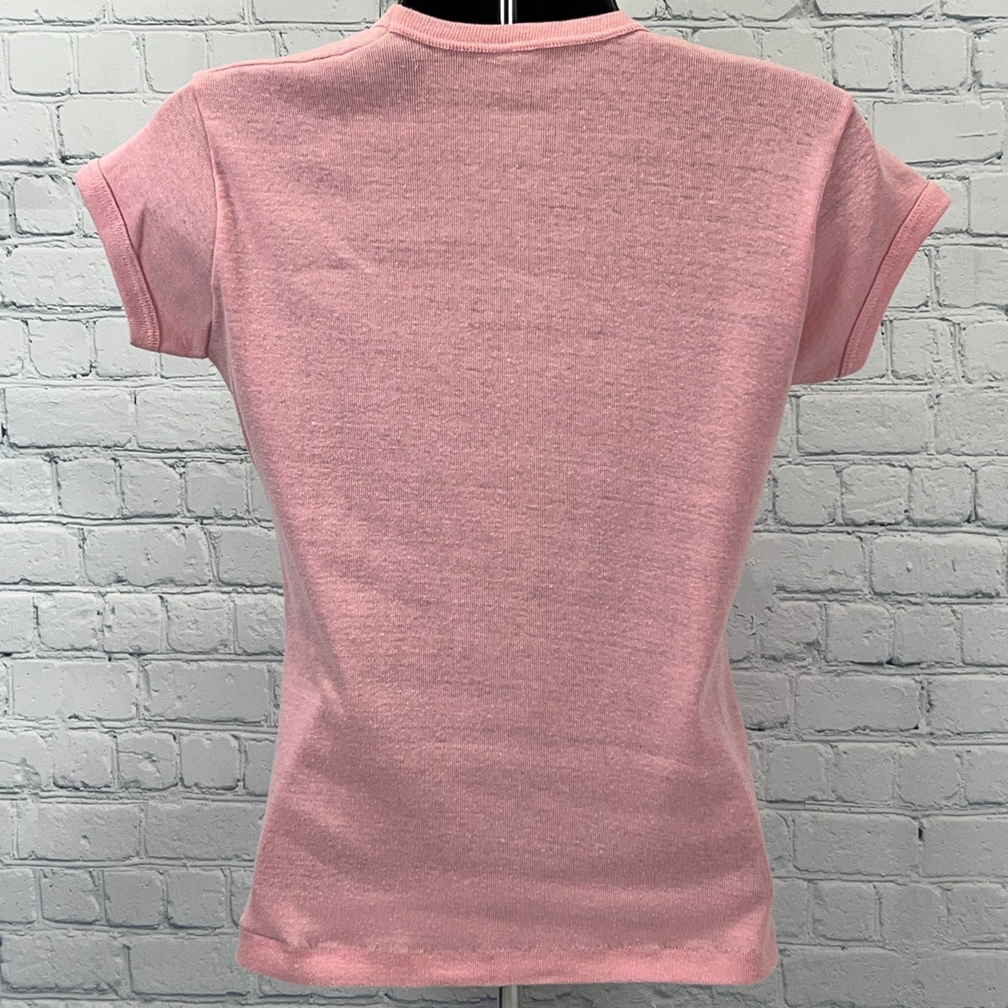Vintage 80s Cancer Zodiac Sign T Shirt Astrology Iron On Pink Womens XS X-Small