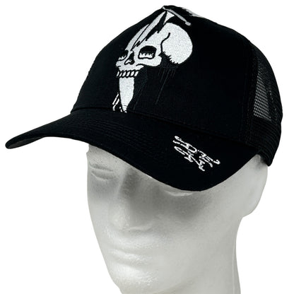Ed Hardy Skull Dagger Trucker Hat Cap Tattoo Knife Sword Mesh Snapback Black